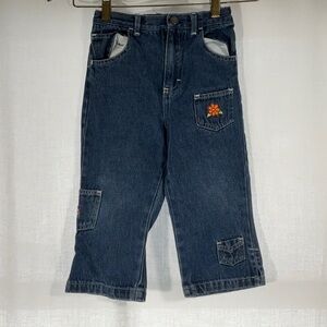 Mickey & Co Disney Jeans-Size 5 Embroidered Flower & Rainbow